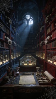 Free Gothic Library Organization Image - Gothic, Library, Skeleton ...