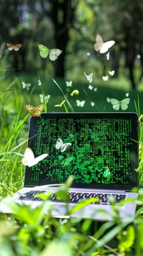 Computer And Nature Free Nature Meets Technology Image - Nature, Technology, Laptop ...