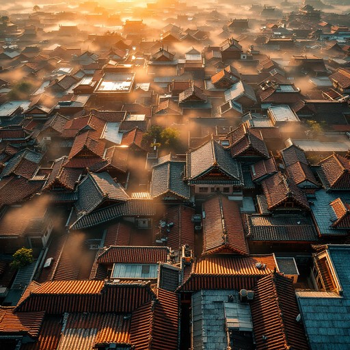 Free Misty Asian Rooftops Image | Download at StockCake