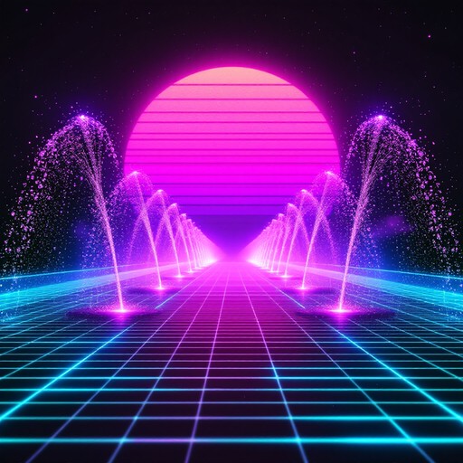 Free Neon Water Paradise Image - Synthwave, Vaporwave, Neon | Download ...