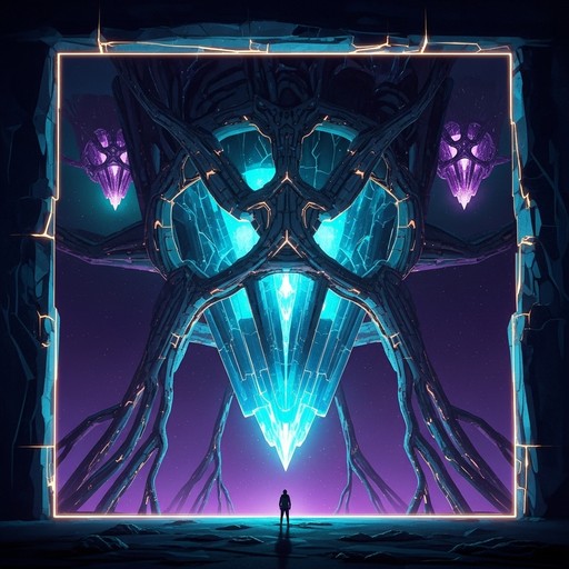 Free Glowing Ice Cathedral Image - Crystalline, Bioluminescent, Ice ...