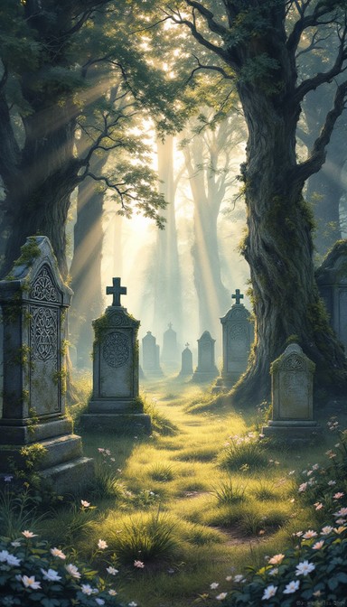 Free Sacred Morning Path Image - Churchyard, Dawn, Misty | Download at ...