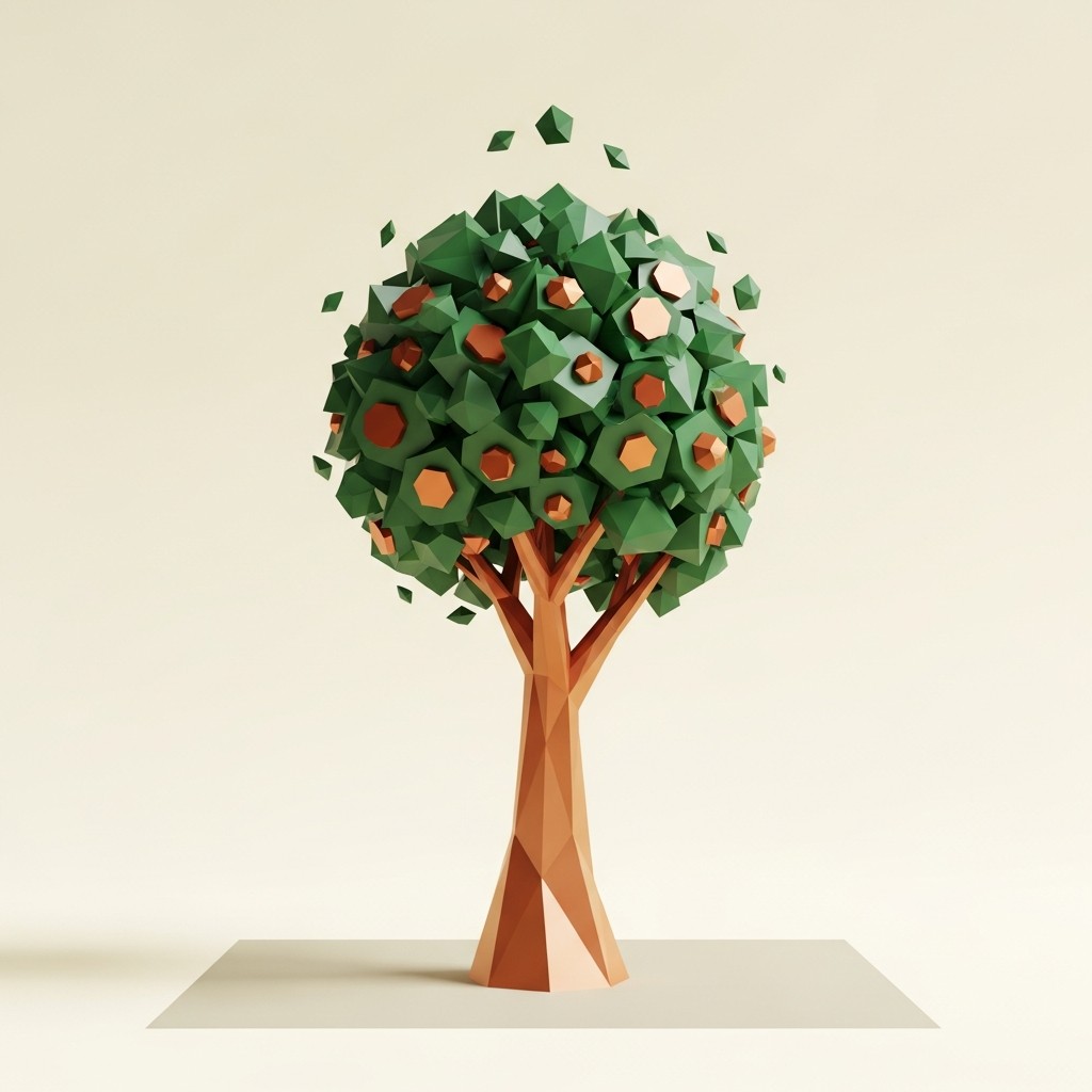 Free Geometric Tree Art Photo - Tree, Geometric, 3d | Download at StockCake