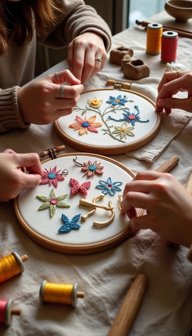 Free Embroidery in Progress Image - Embroidery, Handcraft, Needlework ...