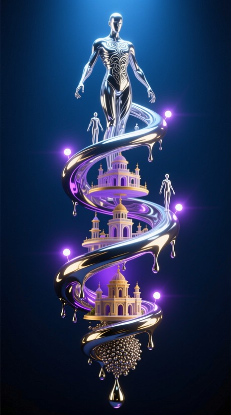 Silver Entity Free Ascending Silver Transformation Image - Silver, Liquid, Surreal ...