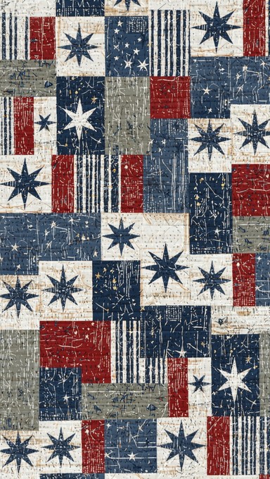 Free Vintage Americana Pattern Image - Americana, Vintage, Patriotic ...