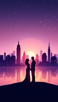 Free Romance Meets Skyline Image - Romantic, Cityscape, Twilight ...