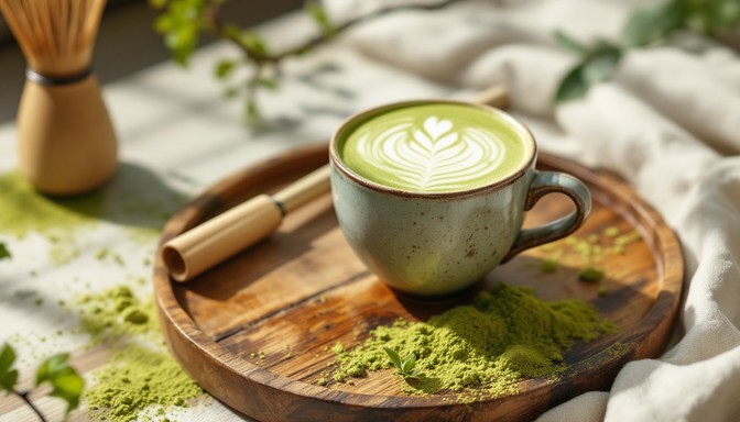 Matcha Dusting Free Peaceful Matcha Moment Image - Matcha, Latte, Tea | Download at ...