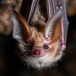 Download Hanging Bat Portrait Image - Bat, Mammal, Wildlife | StockCake