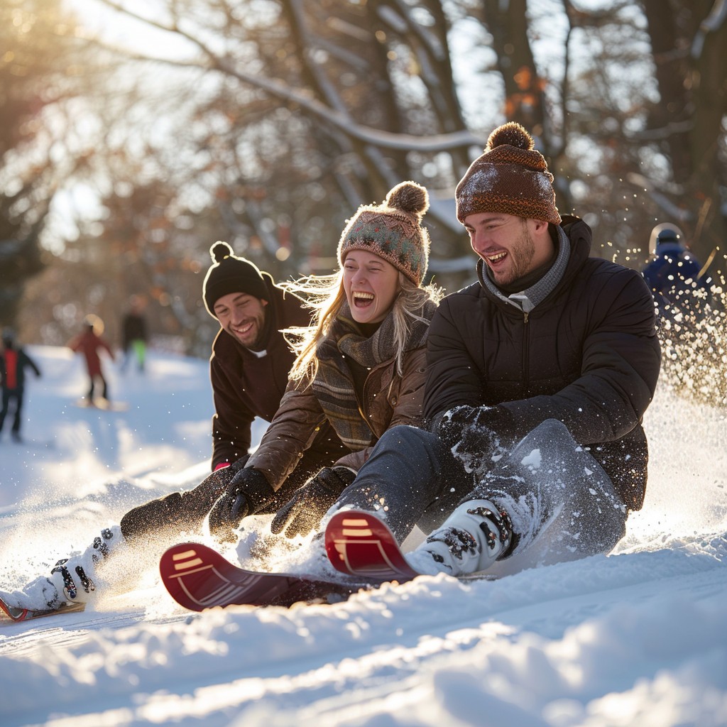 Up Winter Fun Free Joyful Winter Fun Image - Winter, Friends, Sledding | Download at ...