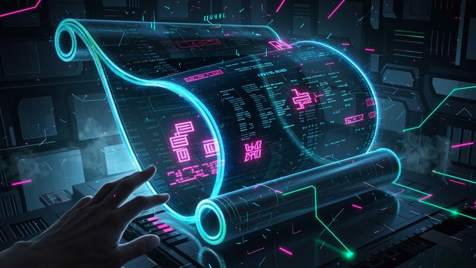 Free Digital Secrets Revealed Image - Cyberpunk, Holographic, Scroll ...