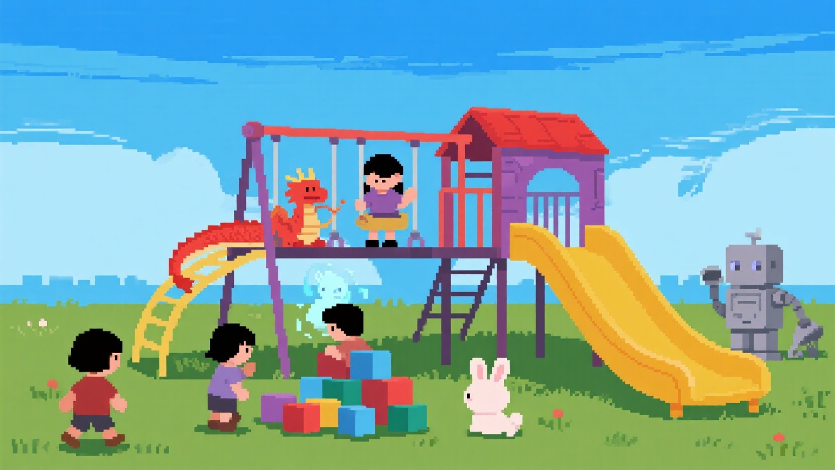 Free Pixelated Playground Friends Image - Playground, Pixelart ...