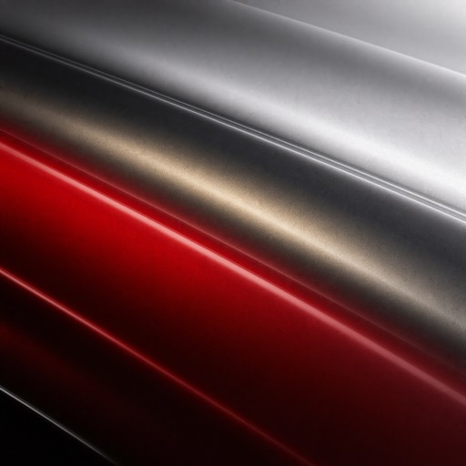Sleek diagonal bands of color sweep across this abstract digital ...