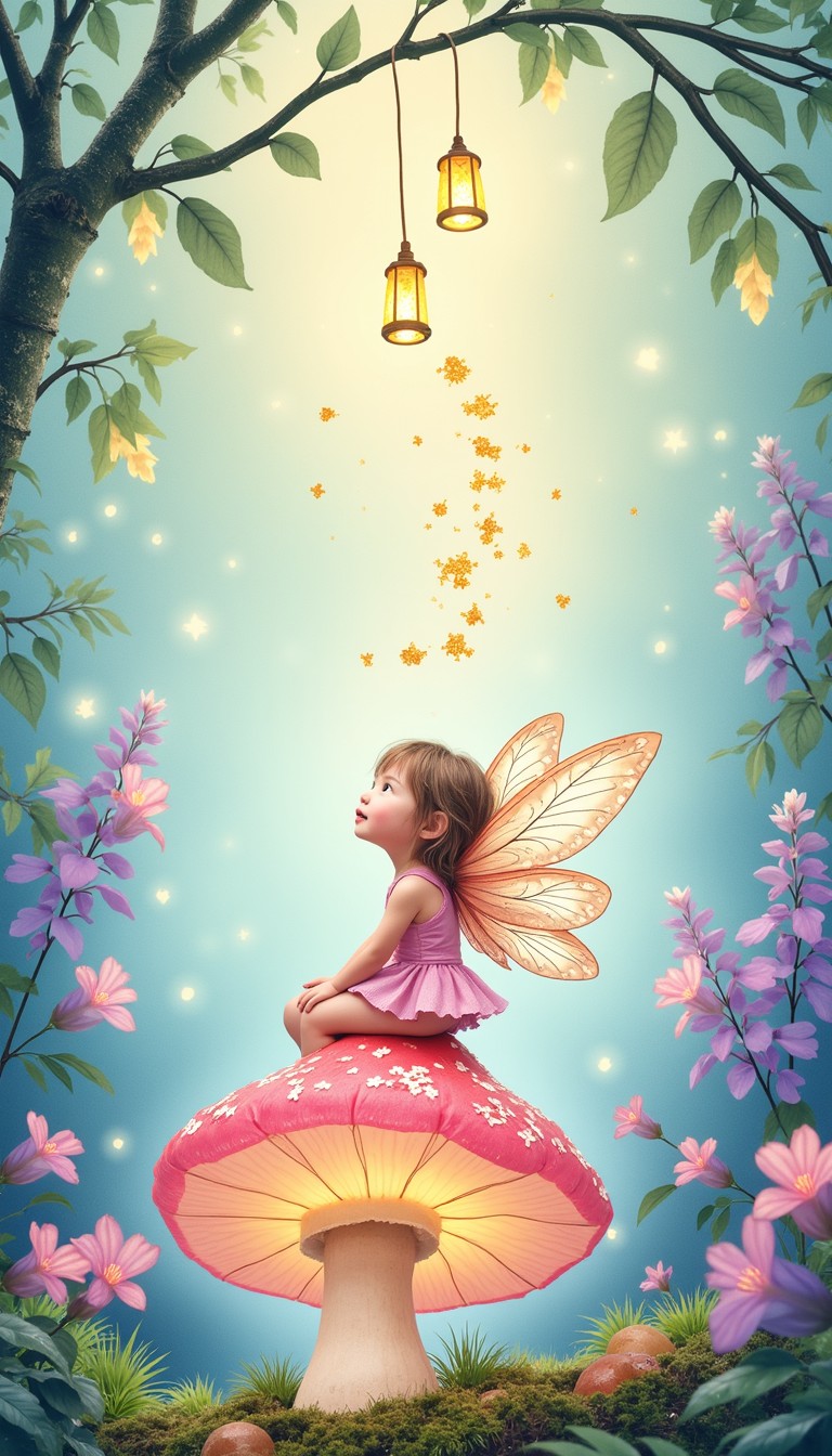 Free Enchanted Mushroom Fairy Image - Fairy, Mushroom, Magic | Download ...