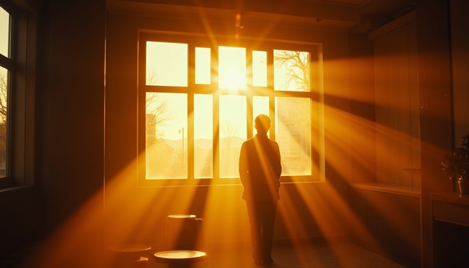 Free Golden Window Silhouette Image - Silhouette, Sunbeams, Window ...
