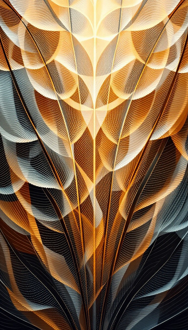 Free Geometric Feather Symphony Image - Geometric, Feather, Abstract ...