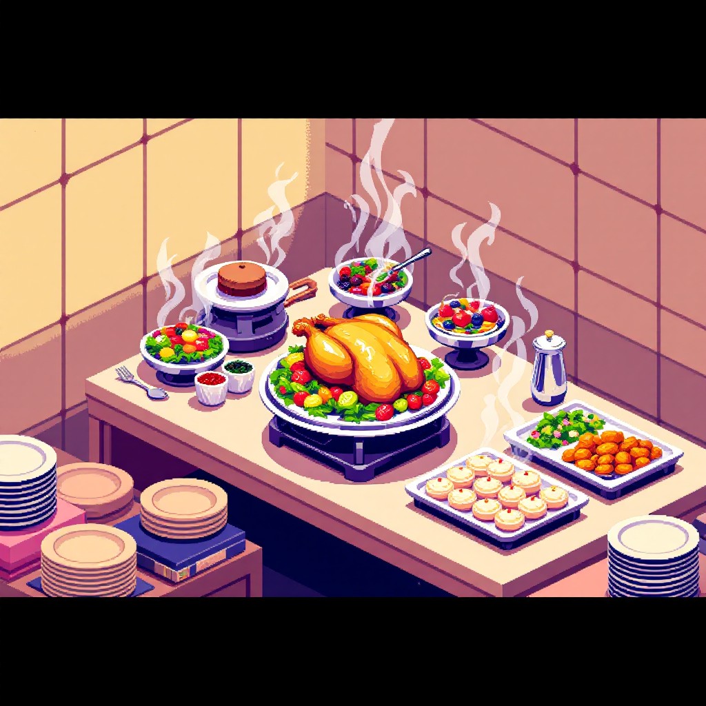 Free Pixel Buffet Feast Image - Pixel, Isometric, Buffet | Download at ...