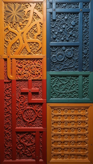 Free Textured Tricolor Panels Image - Textured, Panels, Colorful ...