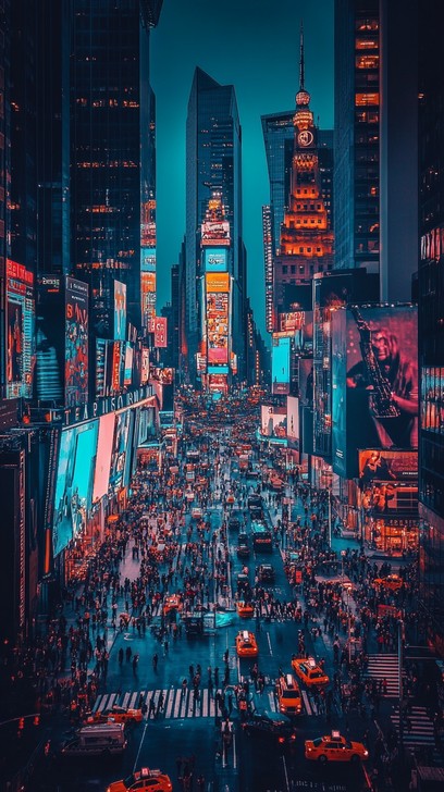 Free Bustling City Night Image - City, Night, Vibrant | Download at ...