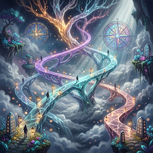 Free Infinite Cosmic Pathways Image - Fantasy, Surreal, Dreamscape ...