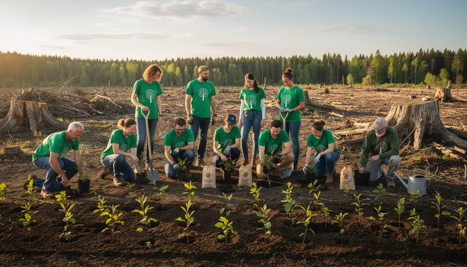 Reforestation Community Free Community Reforestation Effort Image - Sunset, Volunteers ...