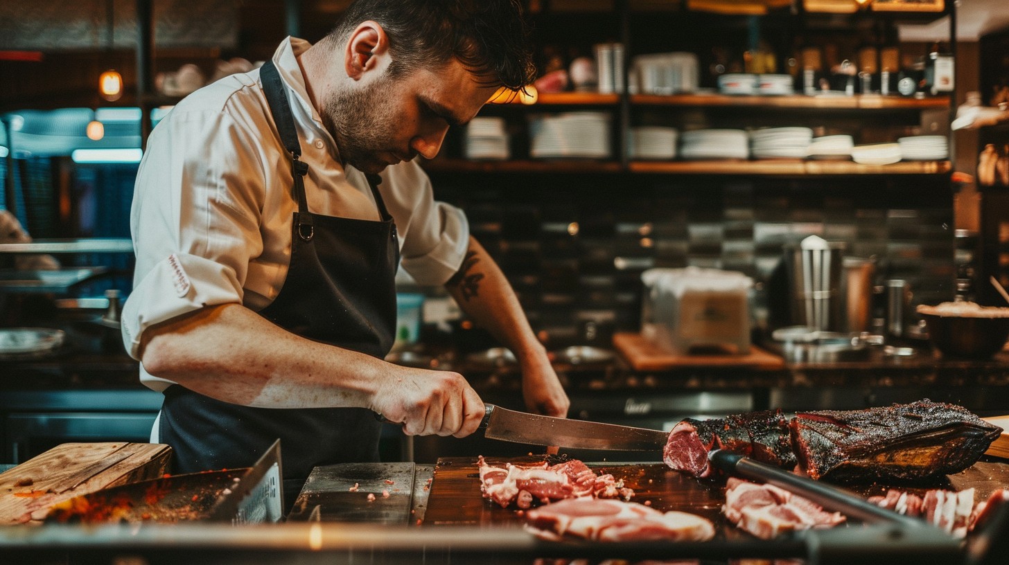 Free Chef Prepares Meat Image - Chef, Cooking, Meat | Download at StockCake