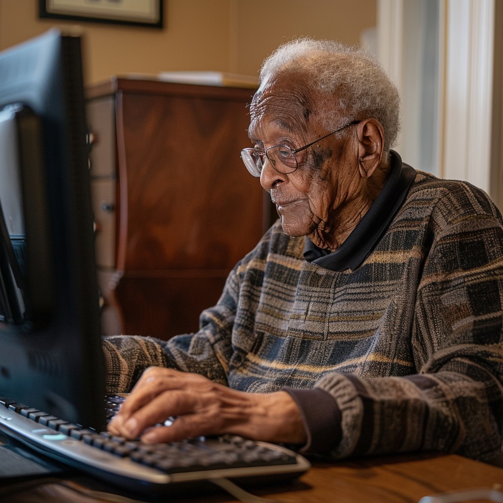 Free Senior using computer Image - Elderly, Technology, Computer ...
