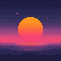 Free Minimal Pixel Sunrise Image - Sunrise, Pixel, Minimal | Download ...