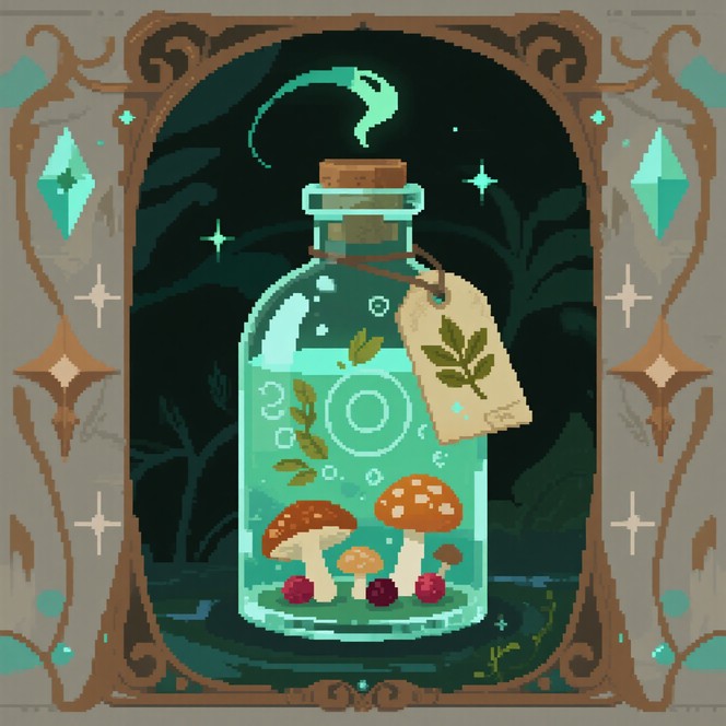 Free Magical Teal Elixir Image - Potion, Flask, Pixel | Download at ...