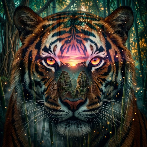 Tiger Blend In Free Tiger Jungle Fusion Image - Tiger, Jungle, Wildlife | Download at ...
