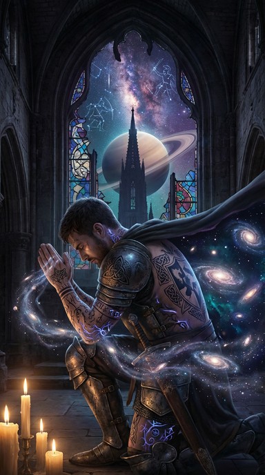Free Cosmic Knight Prayer Image - Knight, Medieval, Cosmic | Download ...