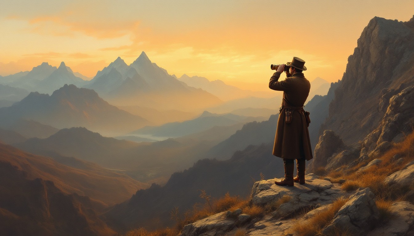 Free Explorer Surveys Mountains Image - Explorer, Victorian, Mountains ...