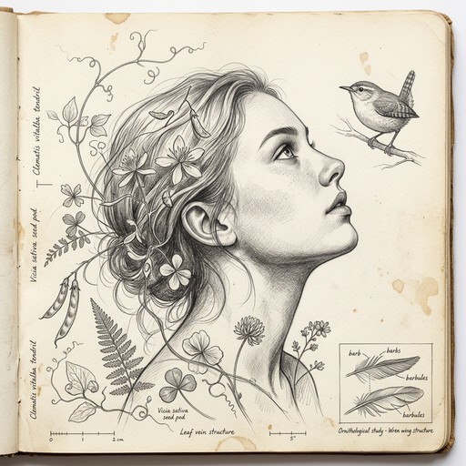 Free Botanical Portrait Study Image - Botanical, Illustration, Sketch ...