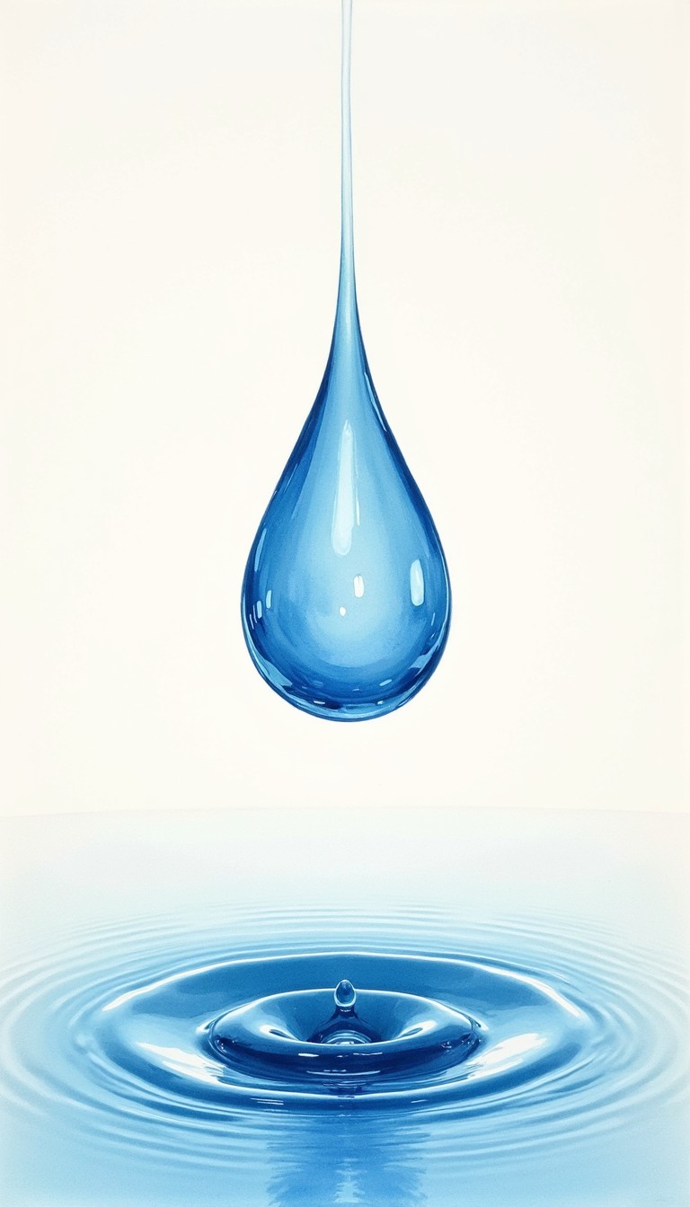 Free Suspended Blue Droplet Image - Droplet, Water, Blue | Download at ...