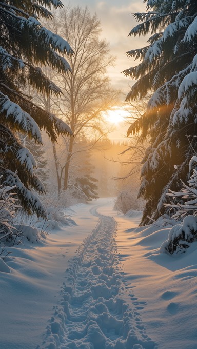Free Illuminated Ice Path Image - Sunrise, Winter, Ice | Download at ...