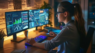 Free Focused Data Analysis Image - Woman, Computer, Coding | Download ...