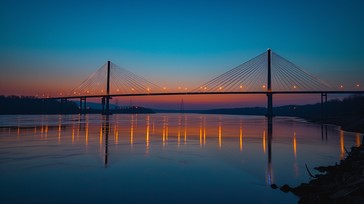 Free Twilight Bridge View Image - Twilight, Bridge, Reflection ...