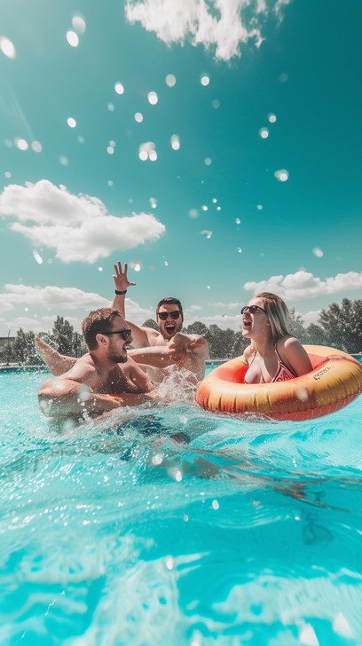 Pool Fun Friday Free Pool Fun Time Image - Summer, Friends, Pool | Download at StockCake