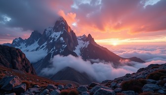 Free Majestic Mountain Sunset Image - Mountains, Sunset, Peaks ...