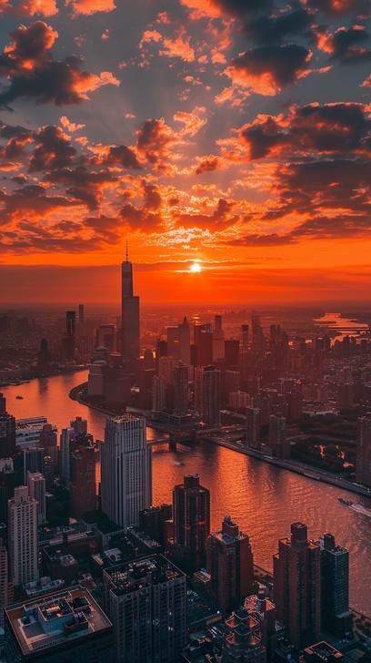 Free Sunset City Skyline Image - Sunset, Skyline, Cityscape | Download ...