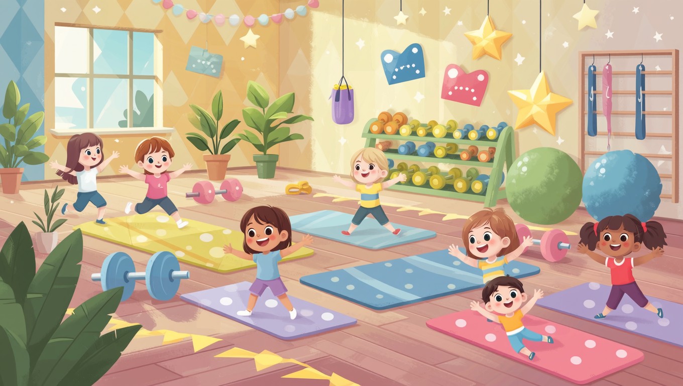 Download Joyful Kids Fitness Image - Children, Fitness, Gym | StockCake