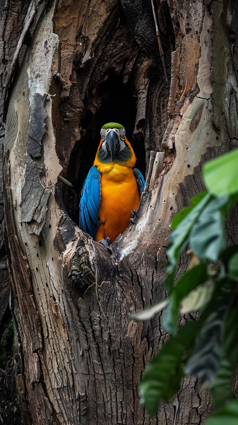 Parrot Inside Free Parrot Perched Inside Image - Parrot, Macaw, Tree | Download at ...