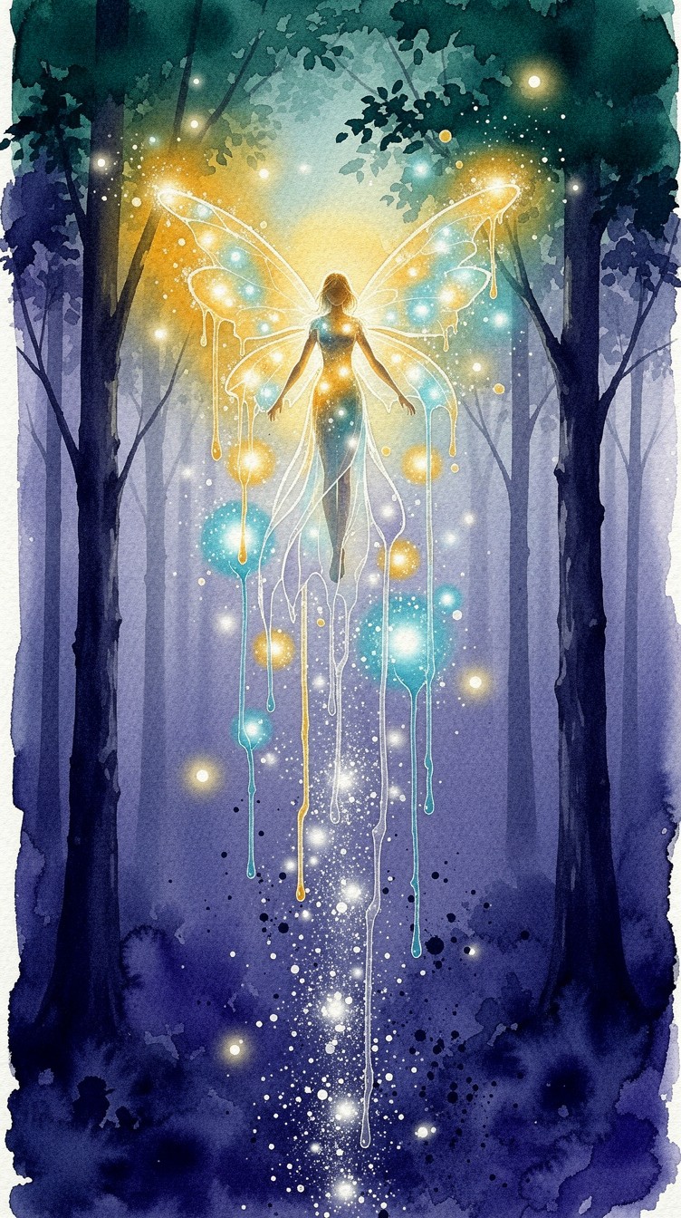 So Rite Spirit Free Ascending Forest Spirit Image - Watercolor, Fairy, Sprite ...