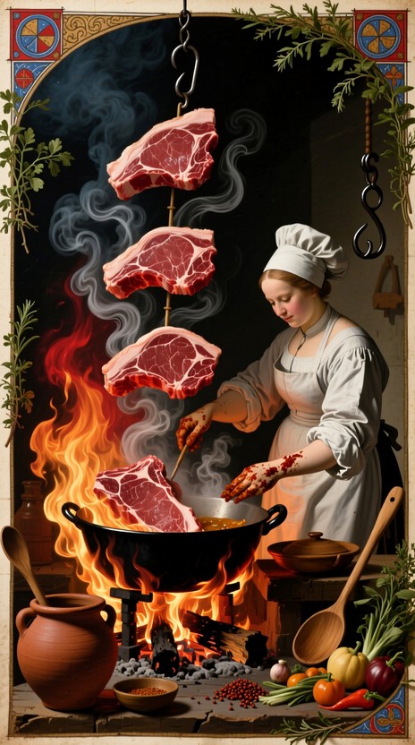 Free Fire-Kissed Feast Image - Cooking, Meat, Hearth | Download at ...