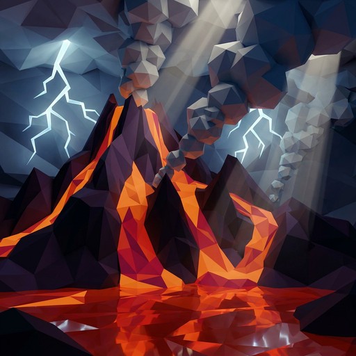 Volcano Geometric Free Volcanic Geometric Eruption Image - Volcano, Eruption, Low-poly ...