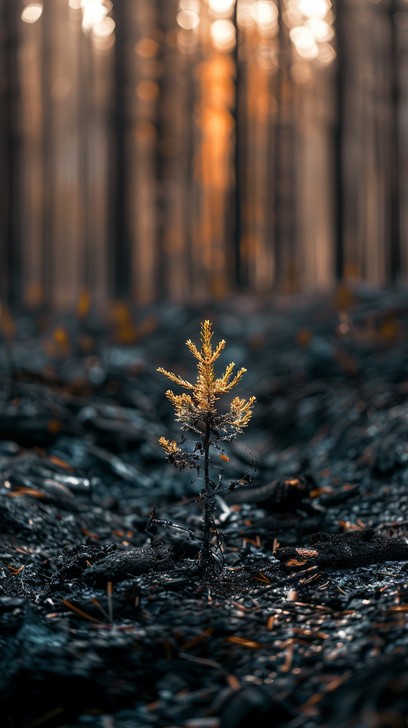 Free Lone Sapling Standing Image - Sapling, Snow, Forest | Download at ...