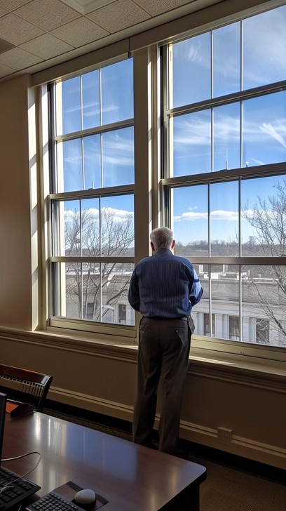Free Man by Window Image - Man, Window, Contemplative | Download at ...