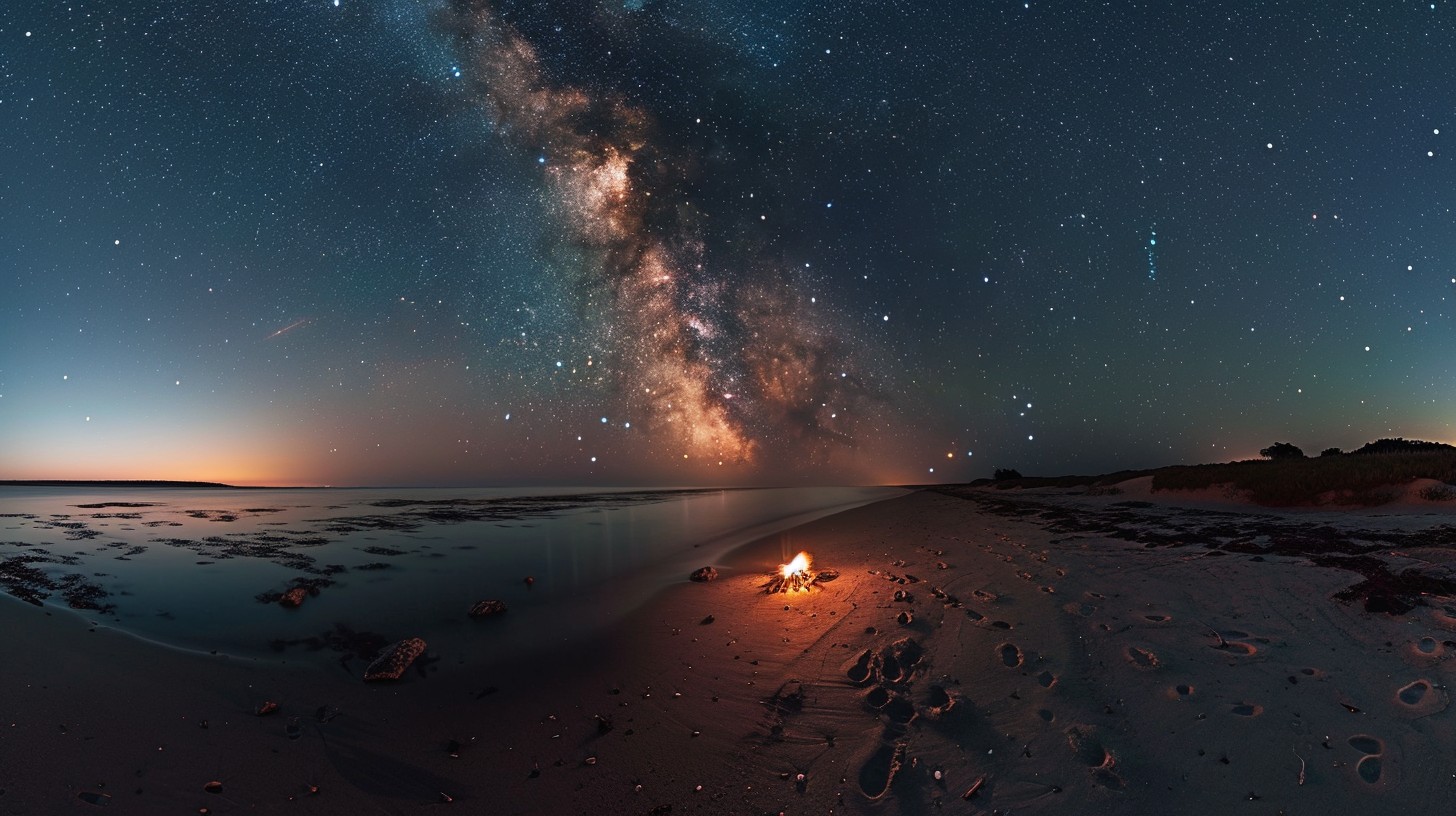 Free Starry Night Beach Image - Stars, Beach, Milky Way | Download at ...