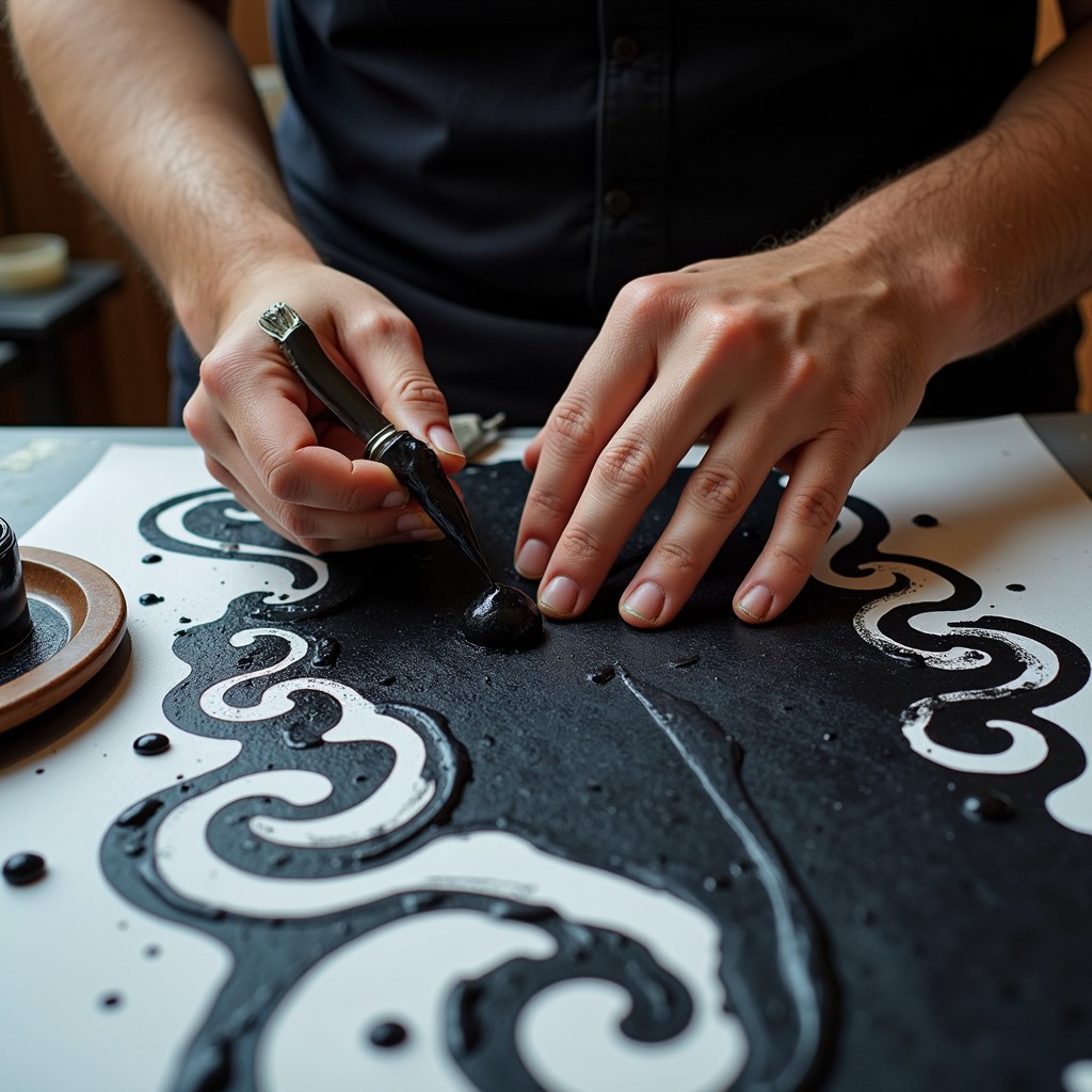 Simple Scrollwork Free Scrollwork In Progress Image - Ink, Scrollwork, Pattern | Download ...