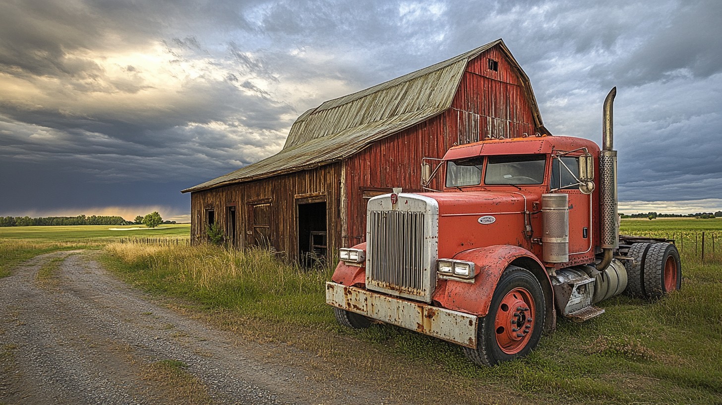Free Rustic Barn Scene Image - Rural, Barn, Truck | Download at StockCake